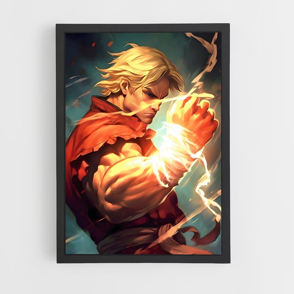 Poster Ken le Sabreur – affiche Street Fighter (vue 2)